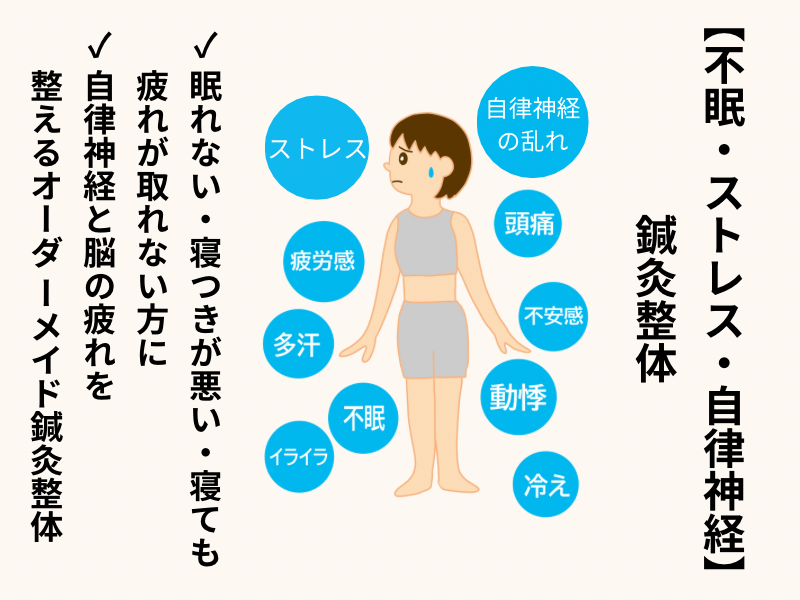 不眠・ストレス・自律神経・気象病 鍼灸整体
